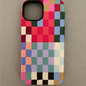 Multicolor Checkered Phone Case for iPhone 14
